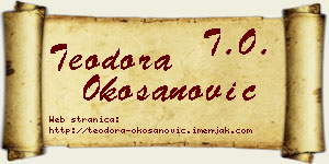 Teodora Okošanović vizit kartica